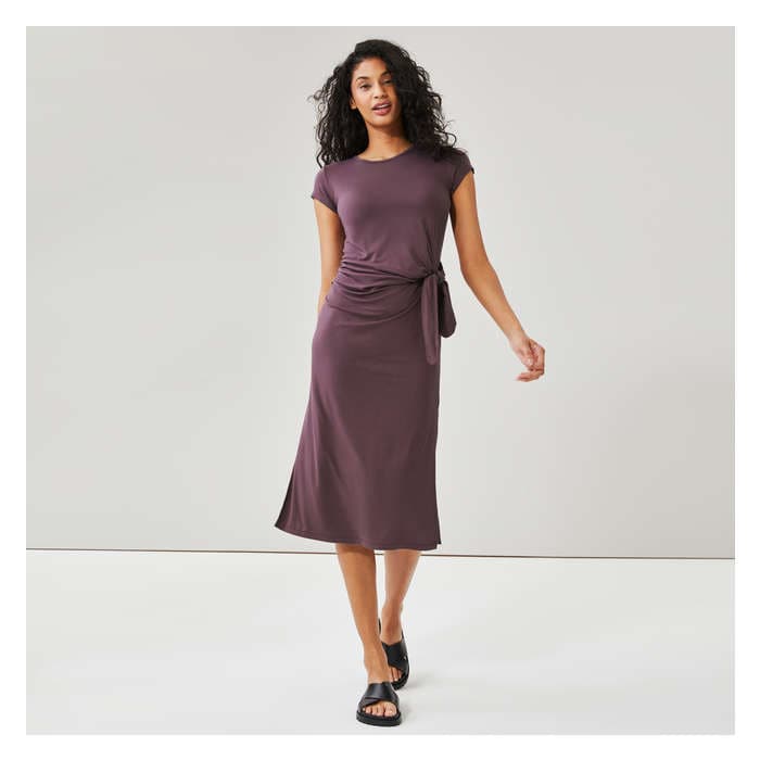 Women's Side Tie Midi Dress